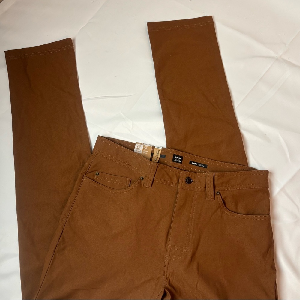 NWT Prana Brian Slim Pant II Sepia (Golden Tan) Men’s Sz 34x34